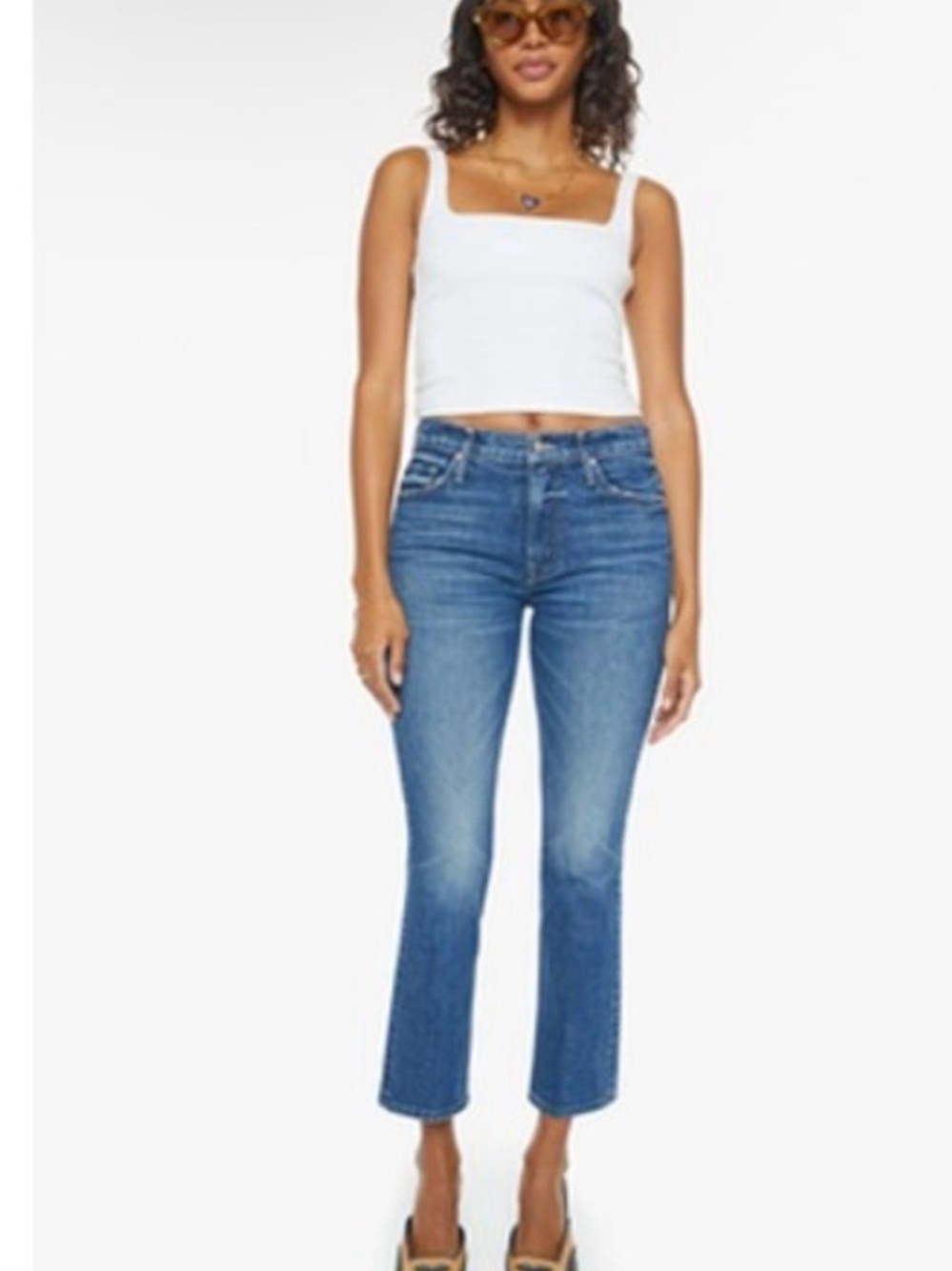 MOTHER The Insider ankle Jeans — where the sun don’t shine